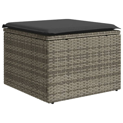 6-Delige Loungeset Met Kussens Poly Rattan Grijs