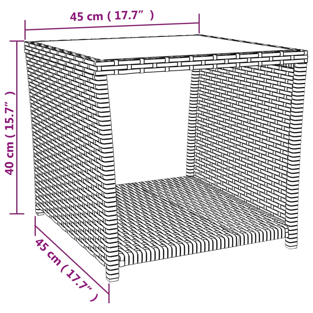 3-Delige Tuinset Met Kussens Poly Rattan Grijs